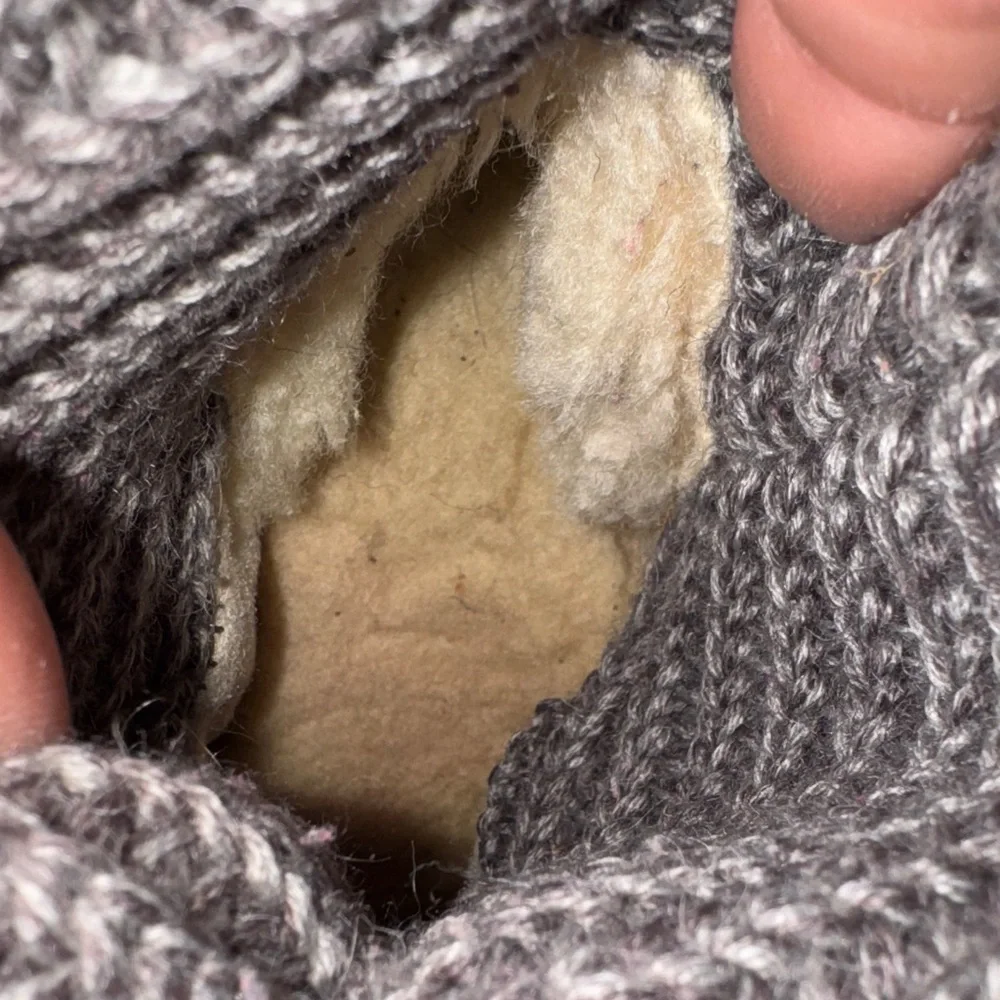 UGG Gray Knit cardy Button Boots 5.5